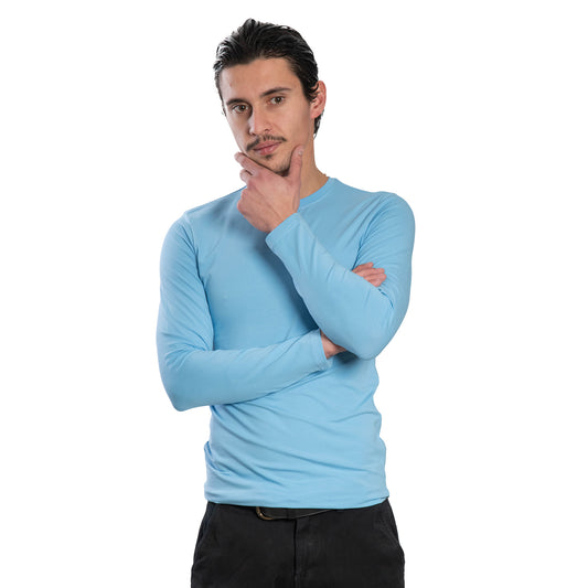 Мъжка  тениска с дълъг ръкав обло деколте - Decade.shop