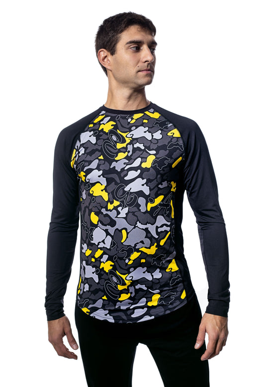 Мъжка  тениска с дълъг реглан-ръкав обло деколте - Decade.shop