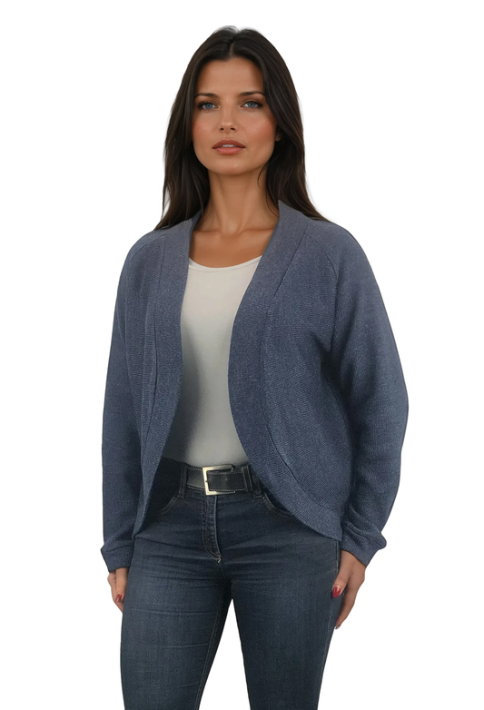 Дамска  жилетка  с дълъг ръкав без копчета - Decade.shop