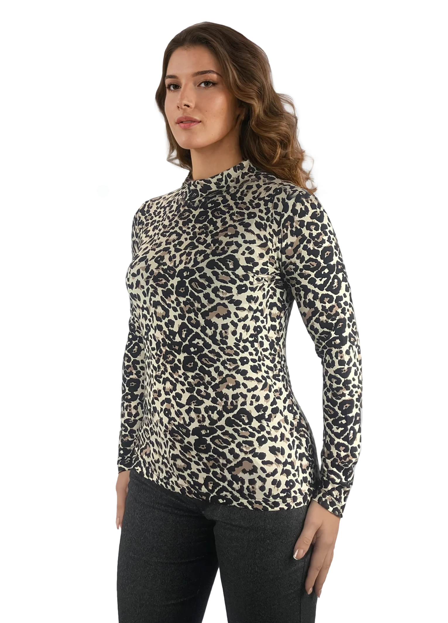 Дамска  блуза - тениска с дълъг ръкав  полу-поло - Decade.shop