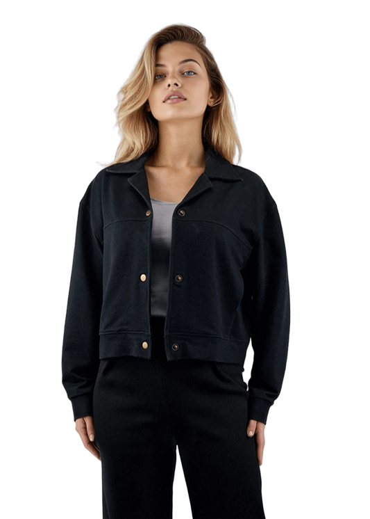 Дамско късо Яке - Cropped с два джоба